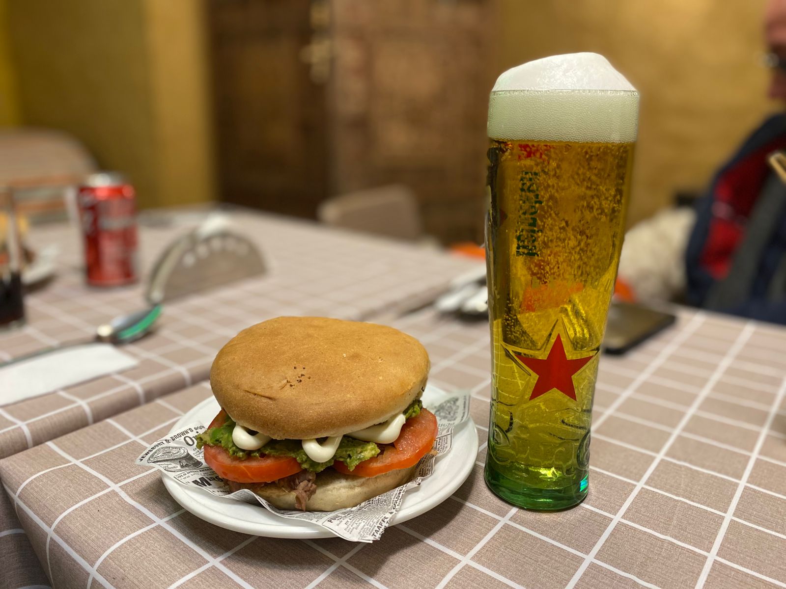 Churrasco de palta con schop en Salónica